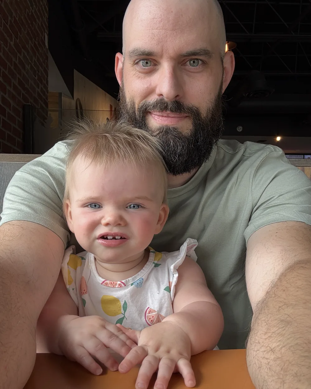 Michael with his daughter