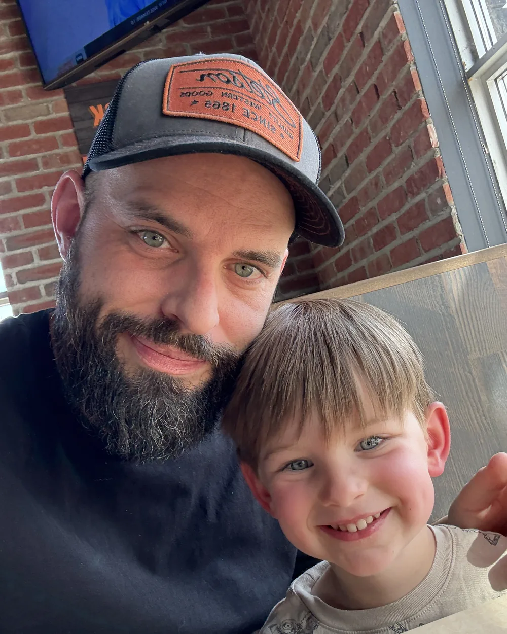 Michael with his son