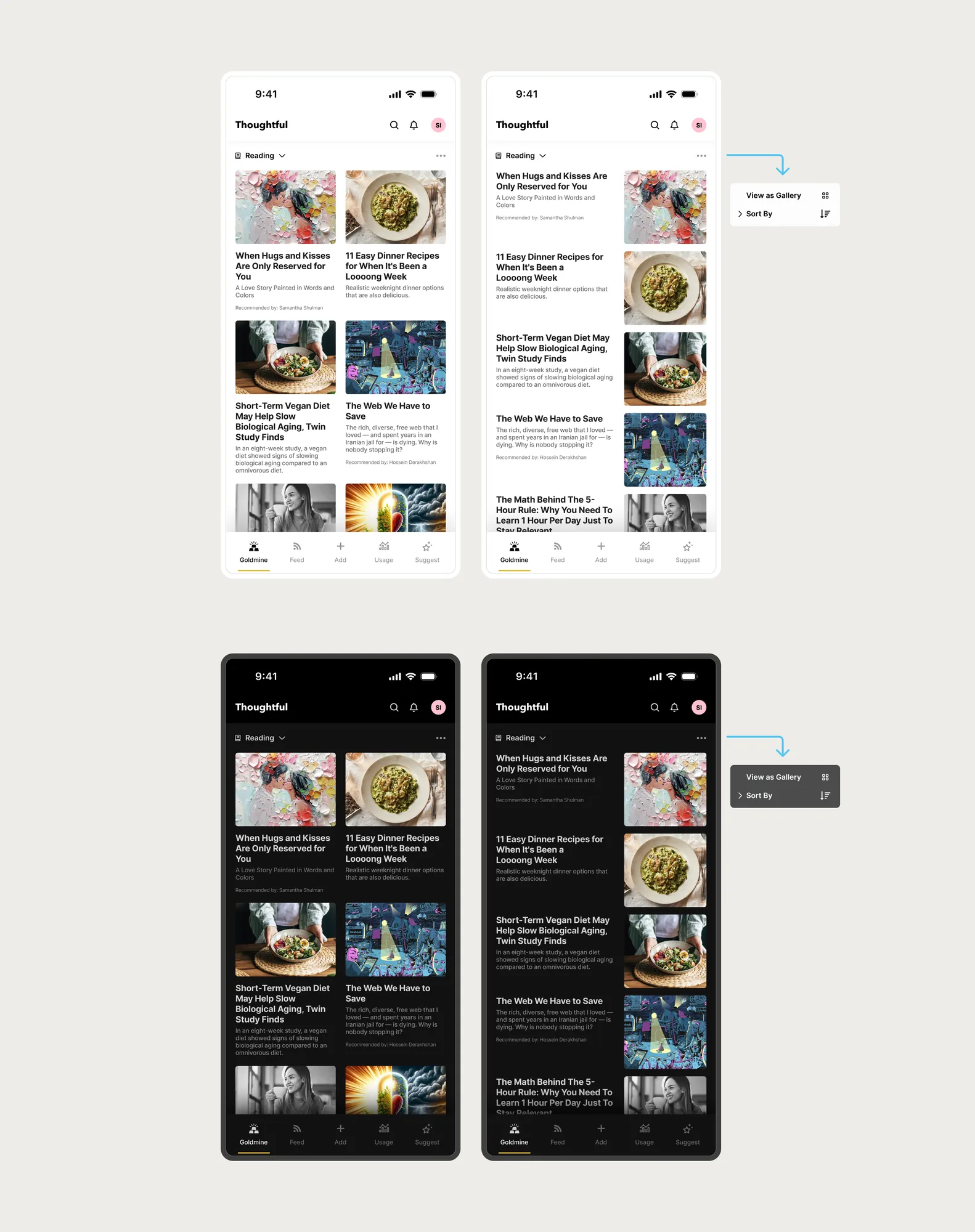 Thoughtful — reading app