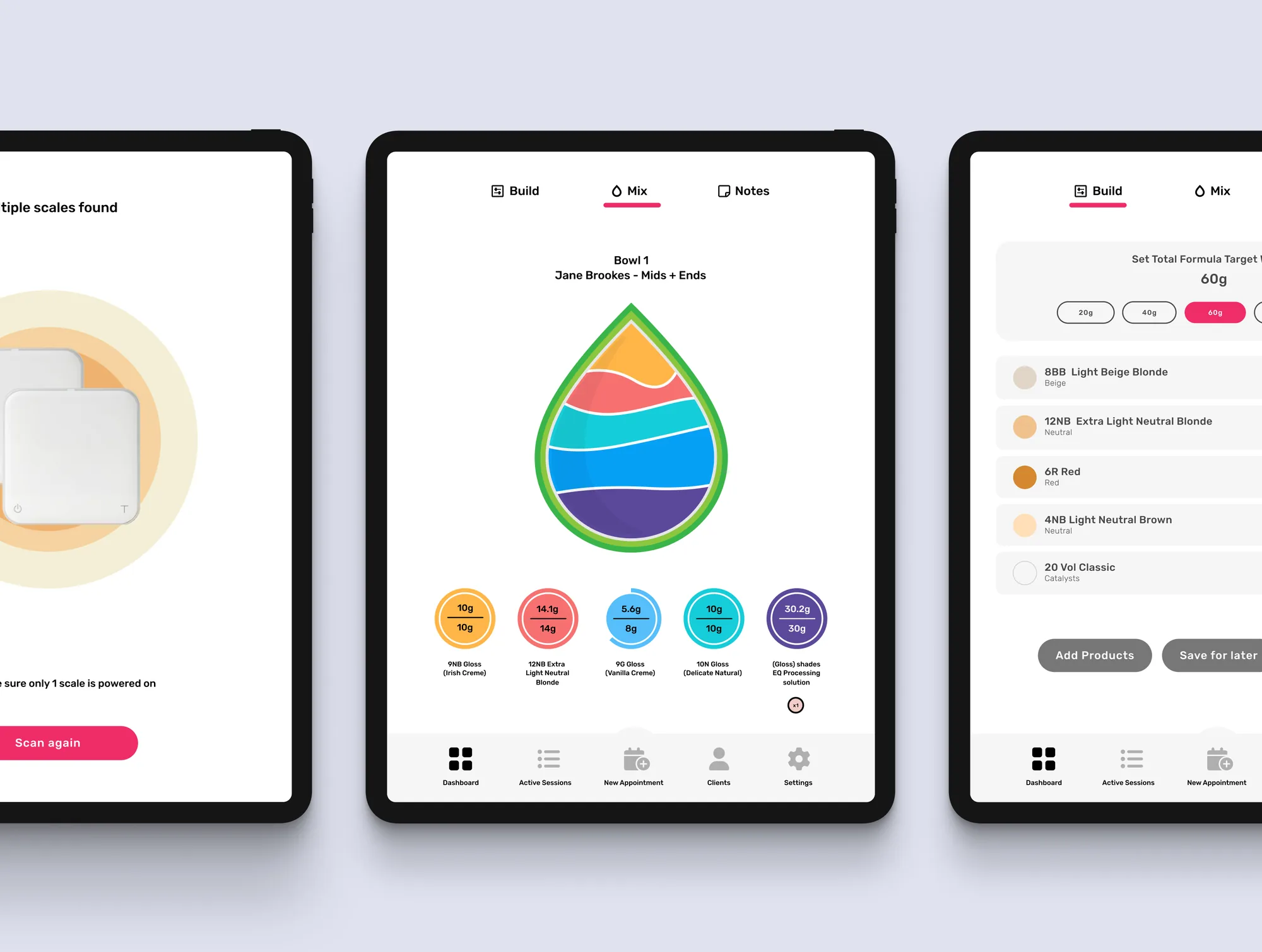 Hair salon color app