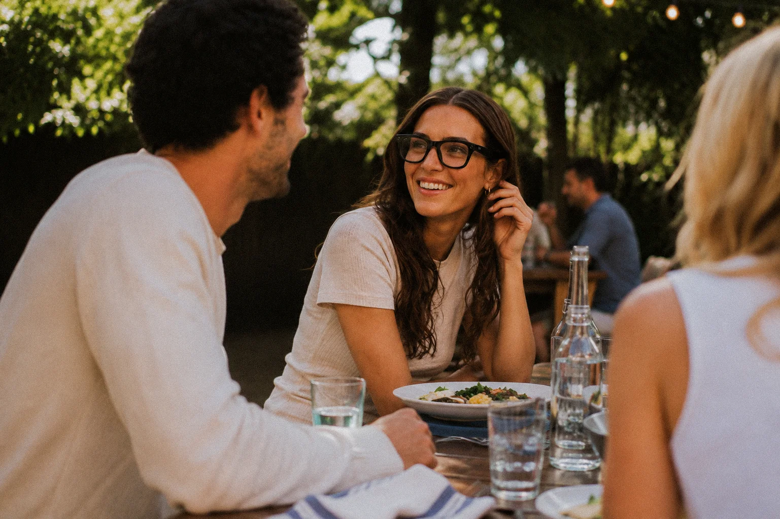 Friends around a table sharing a HelloFresh meal