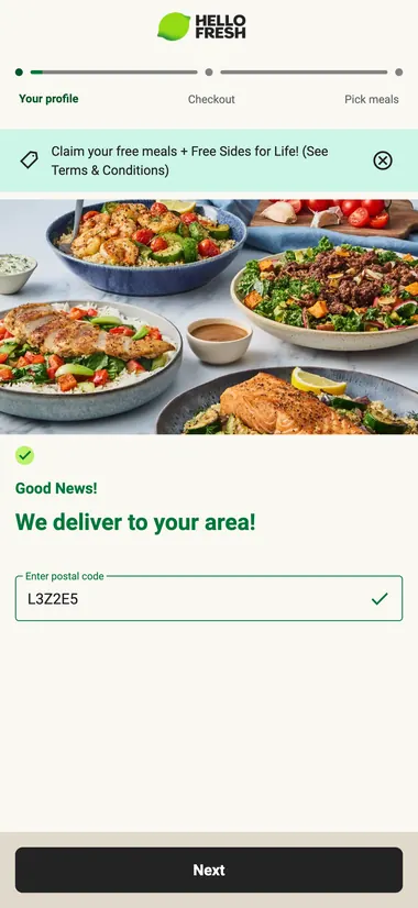 Sign-up step 1 of 21