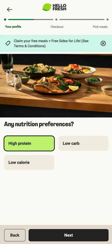 Sign-up step 8 of 21