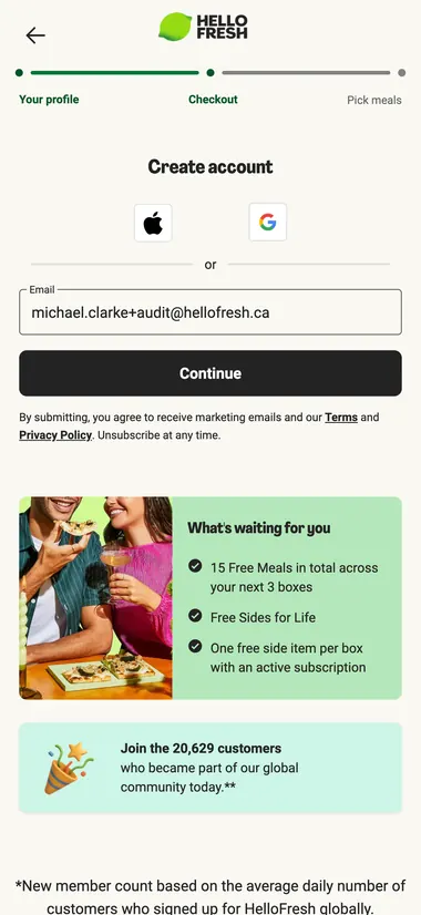 Sign-up step 15 of 21